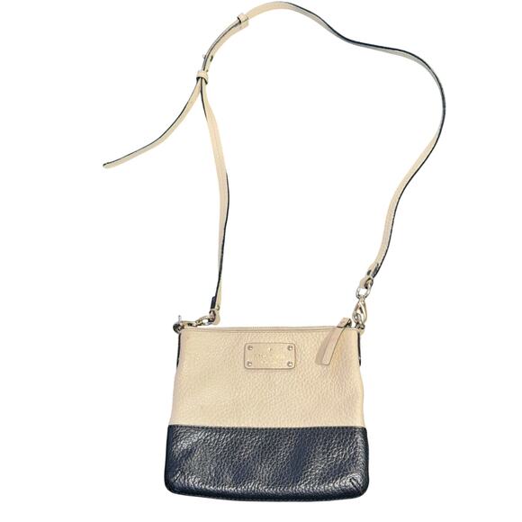 Kate Spade Small Purse Handbag Crossbody New York Grove Court Tenley White Black - Picture 1 of 9